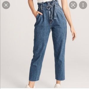 Abercrombie black parachute jeans